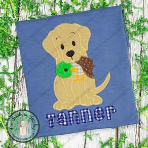 Zig Zag Labrador Dog with Duck Applique Design ~ Duck Dog Applique Design ~ Instant Download