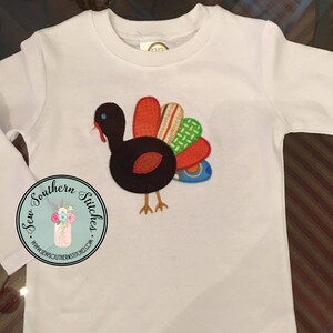 Zig Zag Turkey Applique Design ~ Raggedy Turkey Applique ~ Instant Download