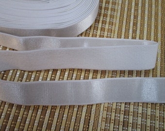 6 yards in 3/4" width in white color high end heavy duty elastic band trim/ satin stretch elastic band for your fashion design.