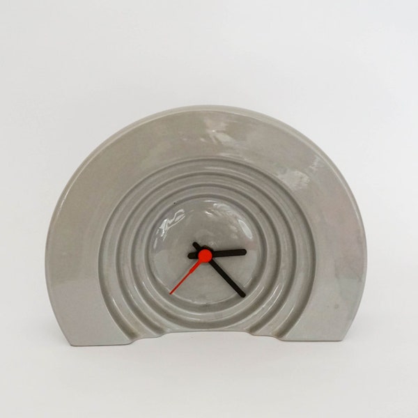 Orologio al quarzo da scrivania in Ceramica Italiana - Ely 79 Pesaro - Made in Italy