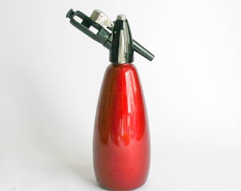 Vintage Sparklets rote BOC Seltzer Flasche / Soda Syphon
