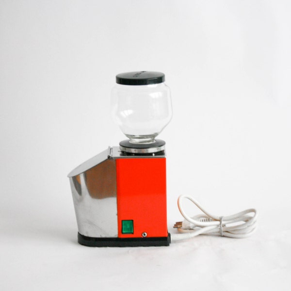 Quick Mill Omre Vintage Red Electric Coffee Grinder - Made in Italy