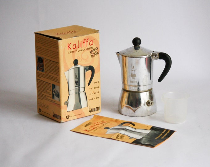 Vintage Bialetti Coffee Maker Kaliffa New With Original Box Instruction