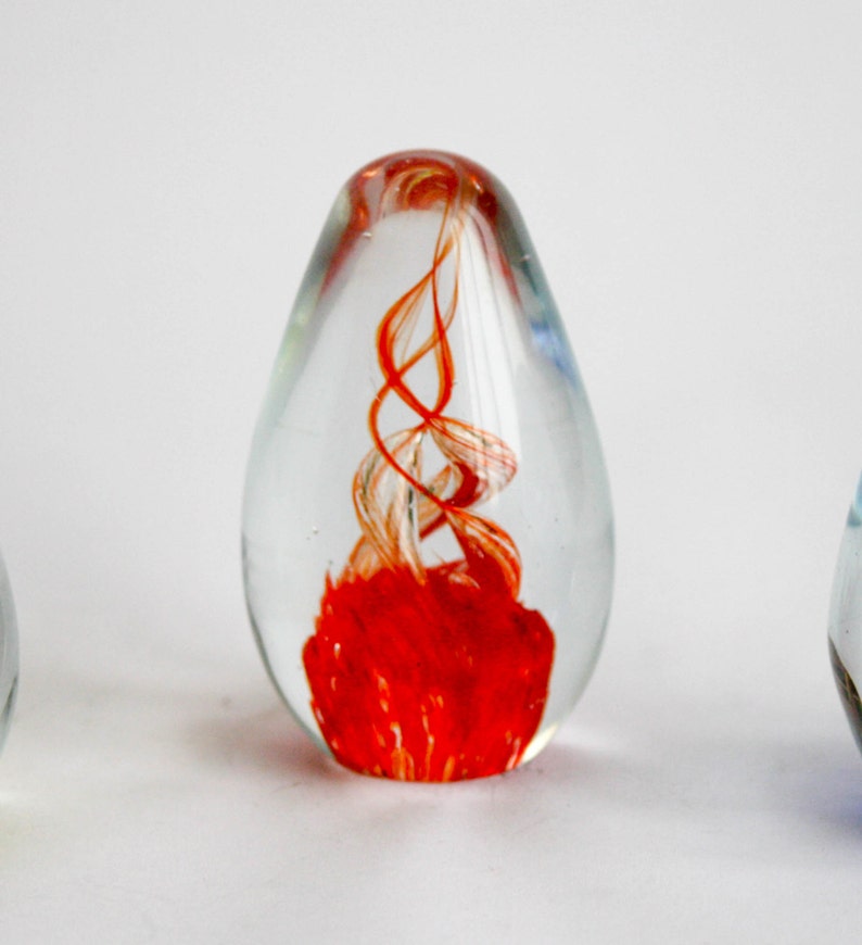 Vintage Murano Art Glass Oval Paperweights Etsy