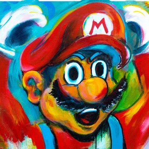 Super Mario, 13x19 Art Print, Art Sale, Nintendo Poster, Videogame art, Fanboy, 8bit art, Cole Brenner, Nerd Art, Mario, kids room decor image 2