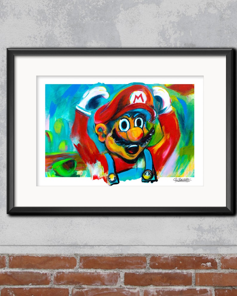 Super Mario, 13x19 Art Print, Art Sale, Nintendo Poster, Videogame art, Fanboy, 8bit art, Cole Brenner, Nerd Art, Mario, kids room decor image 3