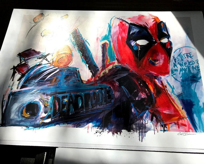 Deadpool, Art Print, Superhero, comic book, poster, comics, art by Cole Brenner, gift for geeks, nerd art, Deadpool 2 movie image 3