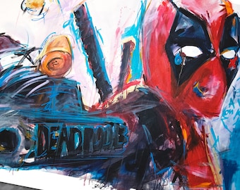 Deadpool, Art Print, Superhero, comic book, poster, comics, art by Cole Brenner, gift for geeks, nerd art, Deadpool 2 movie