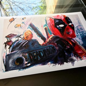 Deadpool, Art Print, Superhero, comic book, poster, comics, art by Cole Brenner, gift for geeks, nerd art, Deadpool 2 movie image 4