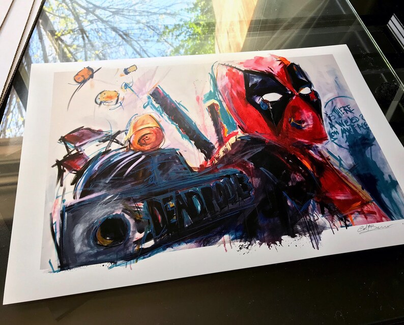 Deadpool, Art Print, Superhero, comic book, poster, comics, art by Cole Brenner, gift for geeks, nerd art, Deadpool 2 movie image 4