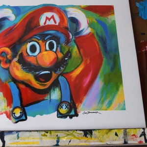 Super Mario, 13x19 Art Print, Art Sale, Nintendo Poster, Videogame art, Fanboy, 8bit art, Cole Brenner, Nerd Art, Mario, kids room decor image 5