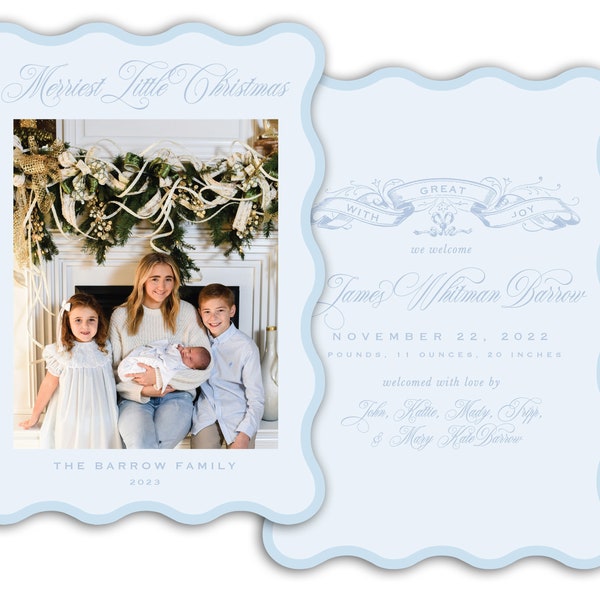 Wavy Scallop Christmas Cards