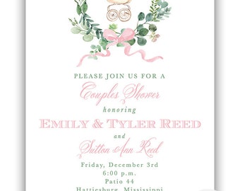 Watercolor Baby Shower Invitation / Couples Shower