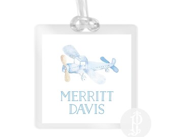 Backpack Bag Tag / Name Tag / Luggage Tag Watercolor / Back to school