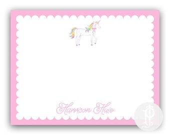 Pretty Unicorn Stationery / Girl Stationery / Girl Notecards