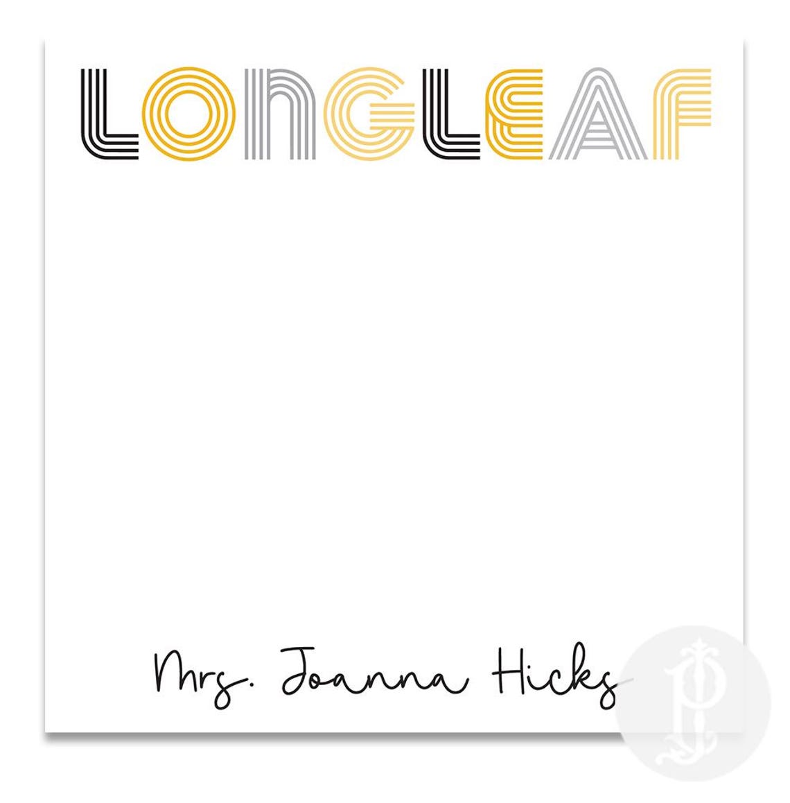 Square Name Monogram Personalized Square Multi Stripe Name/monogram Notepad - Etsy