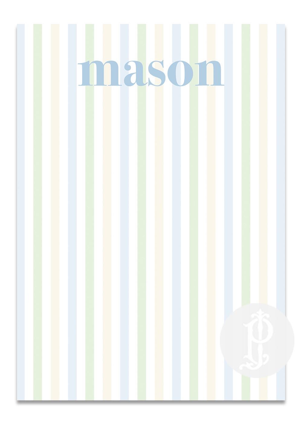 Personalized Multi-stripe Boy Notepad - Etsy