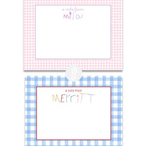 Papelería para niños escrita a mano / Tarjetas de notas personalizadas / Papelería para niños