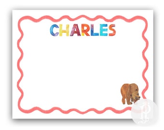 Braunbär Braunbär Briefpapier / Notizkarten für Kinder