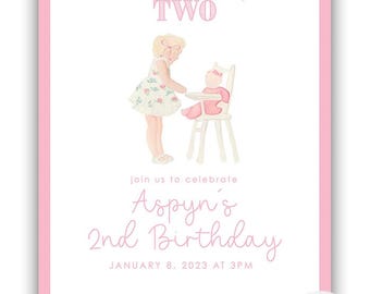 Dolly Birthday Invitation / Baby Doll Party / Be A Doll and Bring One Too