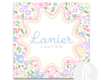 Ditsy Floral Gift Tag or Sticker / Calling Card / Enclosure Card / Girls Stationery