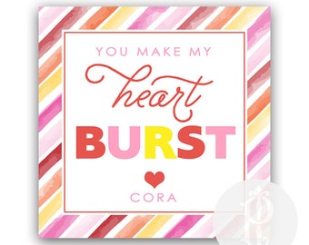 Valentine's Day Tag, Heart Burst