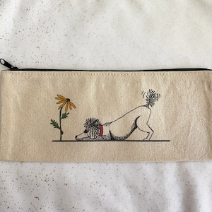 Bolsa de caniche, bolsa de maquillaje, bolsa de lápices, bolsa de artículos de tocador, bolsa de viaje, regalo para mamá, regalo para adolescentes,