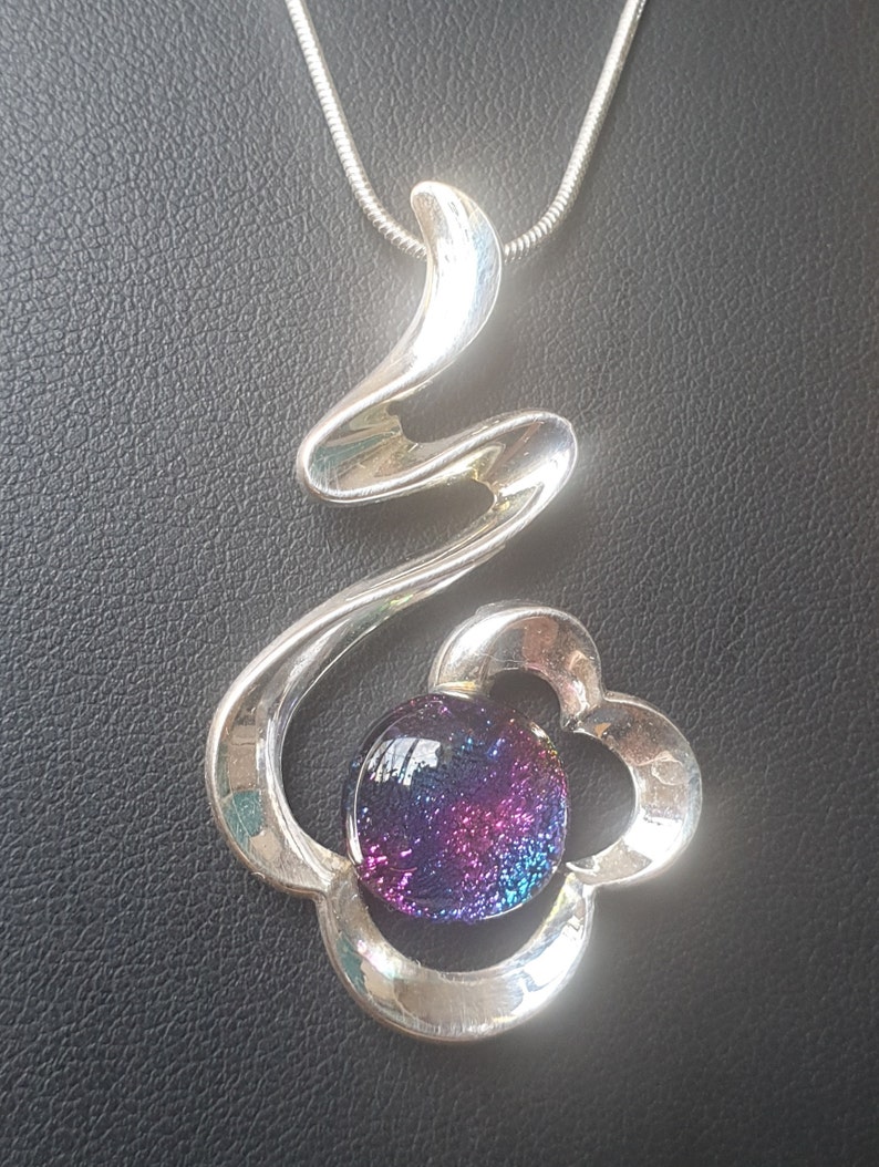 Fused Dichroic glass pendant