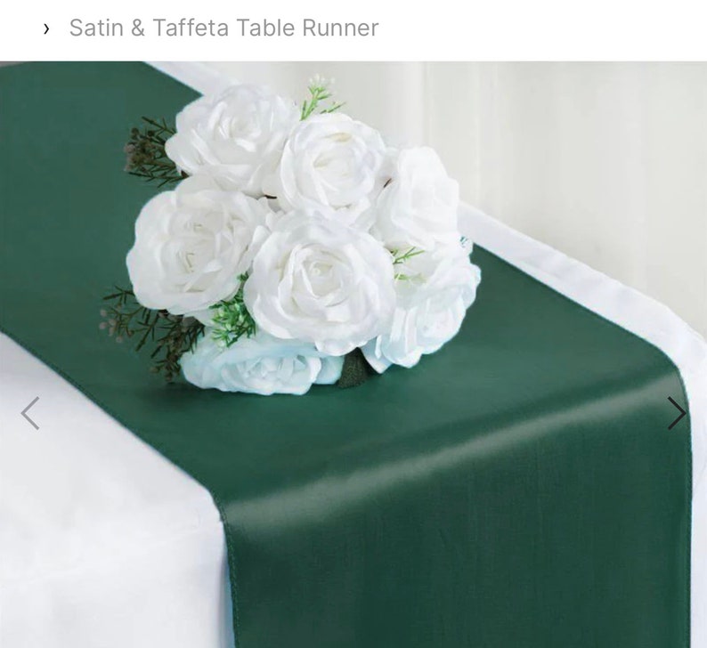 12x108 Hunter Emerald Green Satin Table Runner Etsy