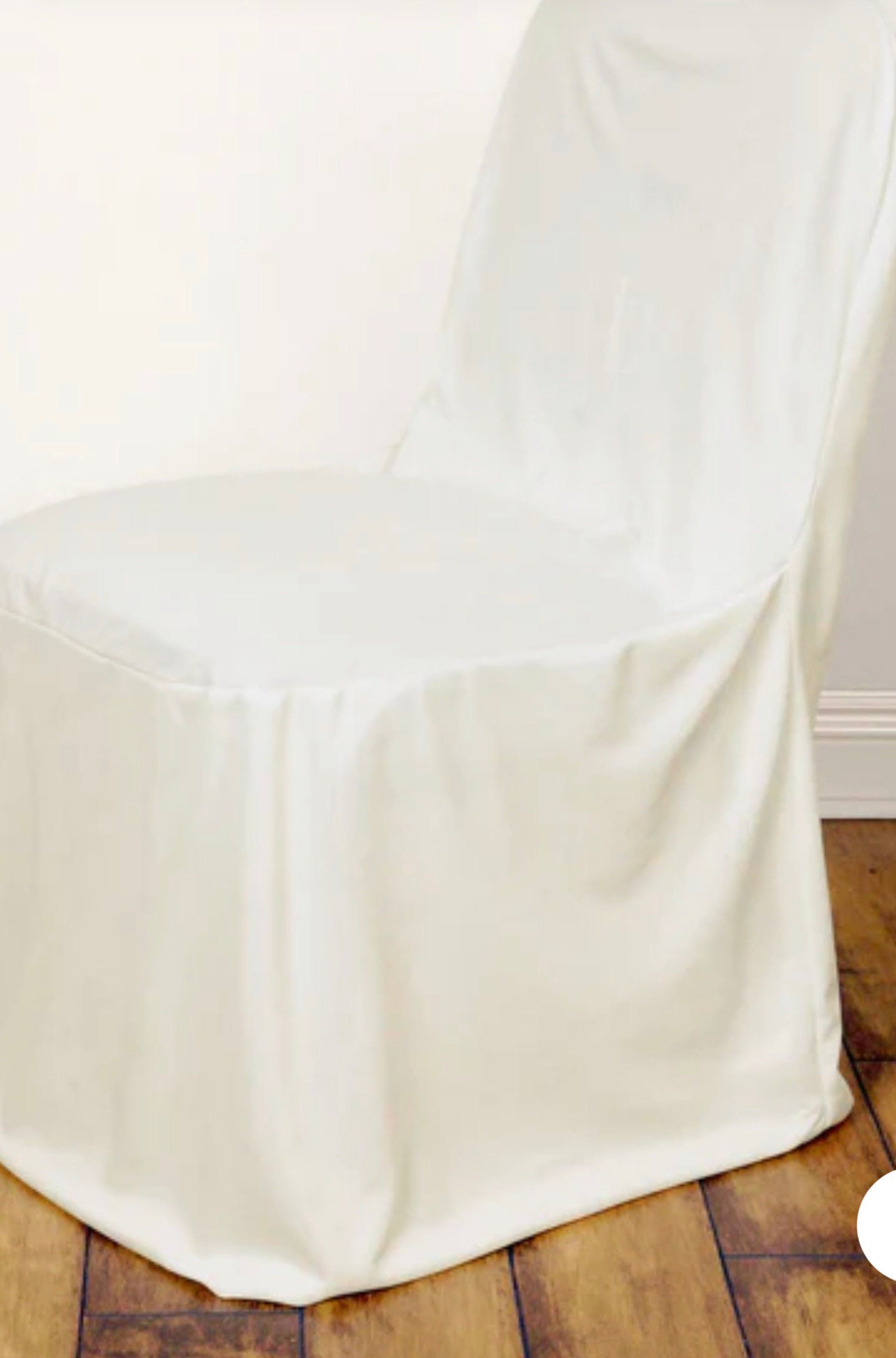 Ivory Stretch Slim Fit Banquet Chair Covers, Wrinkle Free Durable Chair ...