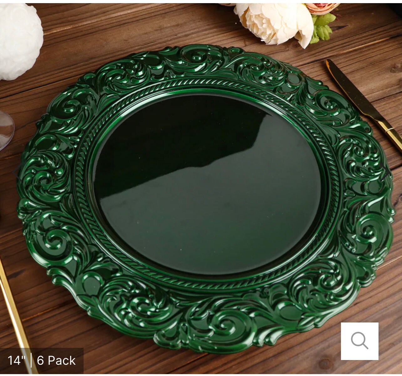 6 Pack 14 Hunter Emerald Green Vintage Plastic Serving - Etsy