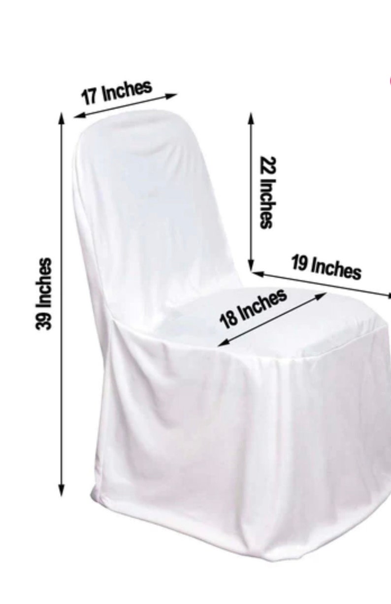 Ivory Stretch Slim Fit Banquet Chair Covers, Wrinkle Free Durable Chair ...