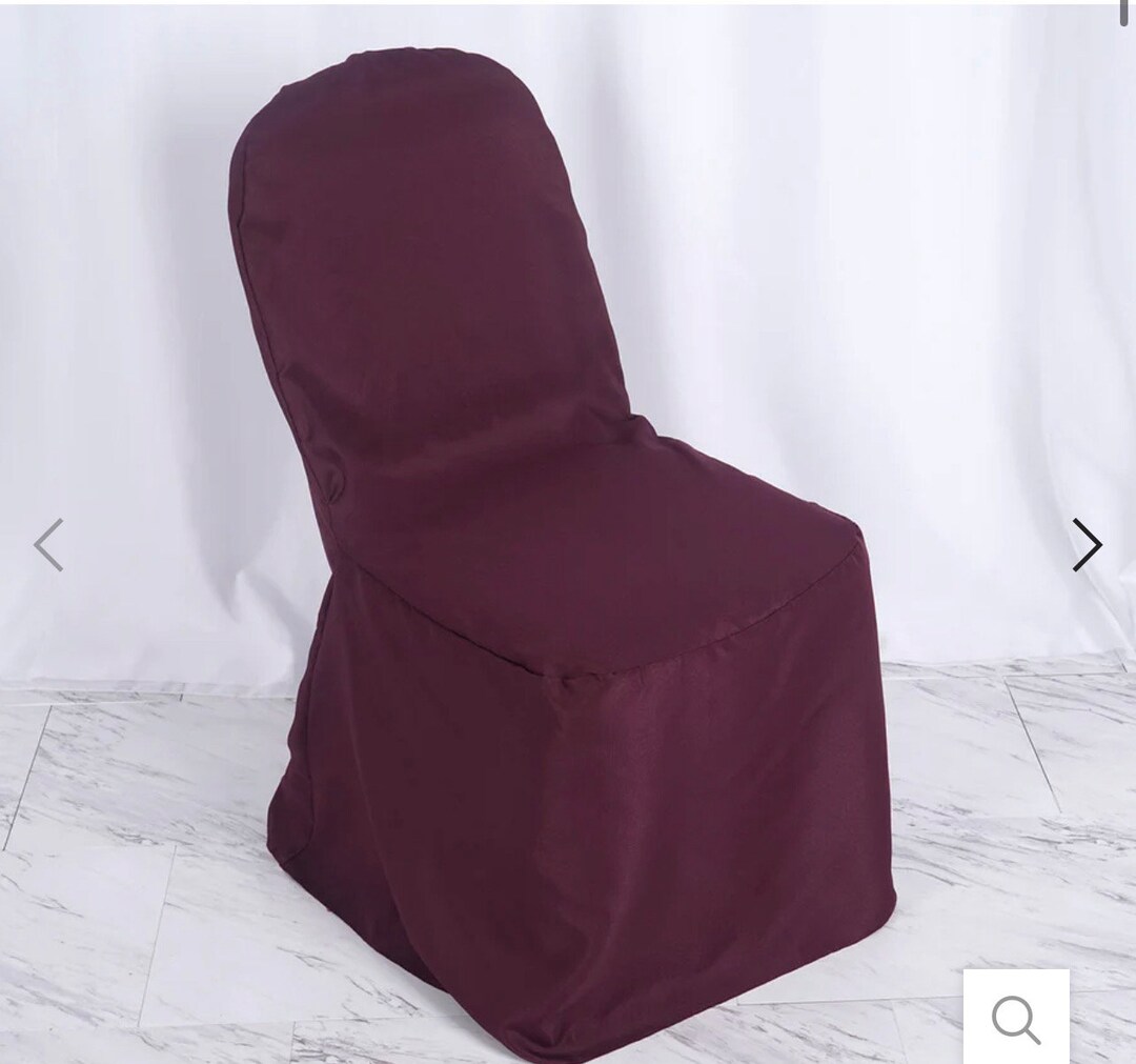 Polyester Banquet Round Top Chair Covers, Reusable Stain Resistant Chair Covers - Etsy