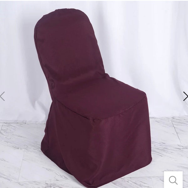 Polyester Banquet Round top Chair Covers, Reusable Stain Resistant Chair Covers