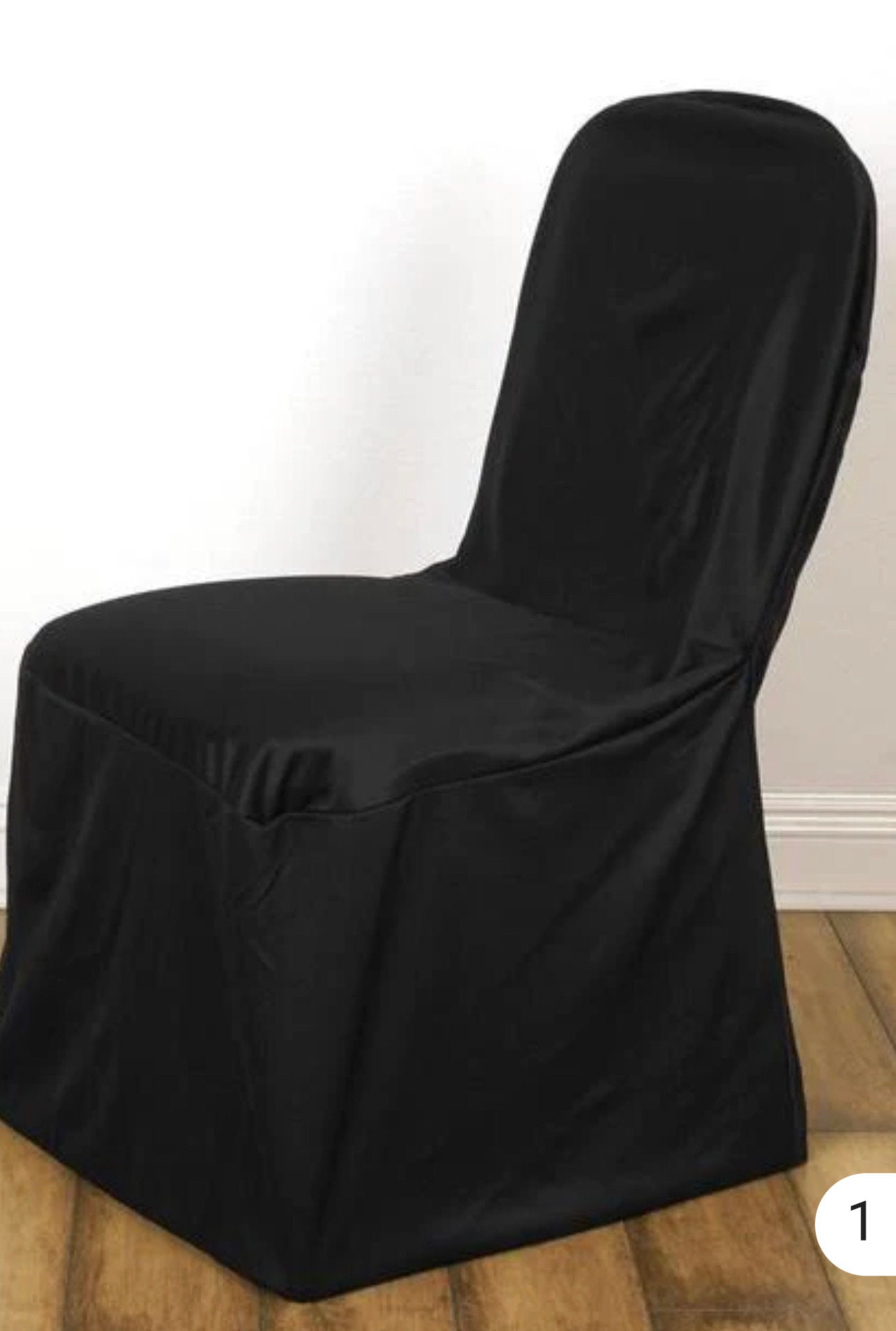 Ivory Stretch Slim Fit Banquet Chair Covers, Wrinkle Free Durable Chair ...
