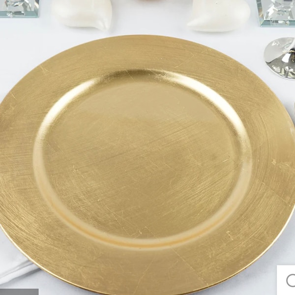 Rose Gold Charger Plates - Etsy
