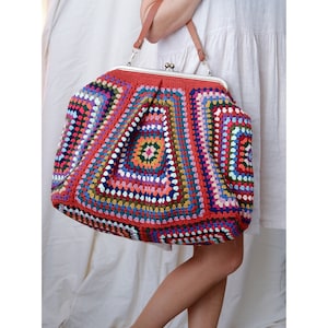 Pedido anticipado de bolso Poppins PEQUEÑO, bolso de crochet grande, bolso vintage de crochet xl, bolso de crochet kedito hecho a pedido
