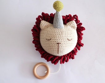 PATTERN! amigurumi lion music box pattern by Kedito PDF FILE -download