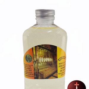 Myrrh oil anointing oil from papa andrea old city Jerusalem 250ml plastic bottle original  the same smell inside the church of holy sepulchr