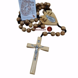 Holy Land Rosary , big rosary for wall , blessing rosary, Authentic olive wood size: 70cm (28inch) tall