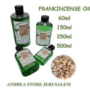 Frankincense anointing oil blessing oil from holy land jerusalem available in 60ml, 150ml, 250ml, 500ml