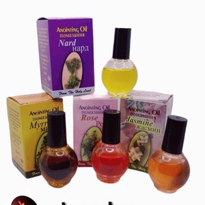 Nard rose myrrh jasmine 10ml bottles anointing oil set of holy land fragrance from holy land jerusalem carefully packed and nice box