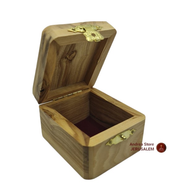 Rosary Olive Wood Box Size 5*7cm Hand Made in Holy Land Nice Gift