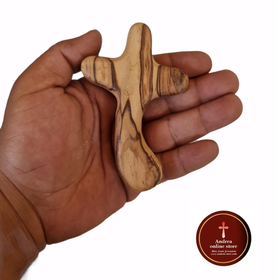 Comfort Cross for Hand Made From Olive Wood in Holy Land Bethlehem Size ...