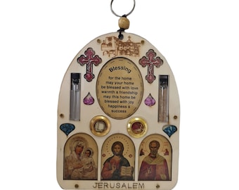 God Bless Our home Laser cut blessing for home hand made in Holy land Jerusalem hanging on the wall size: 19cm