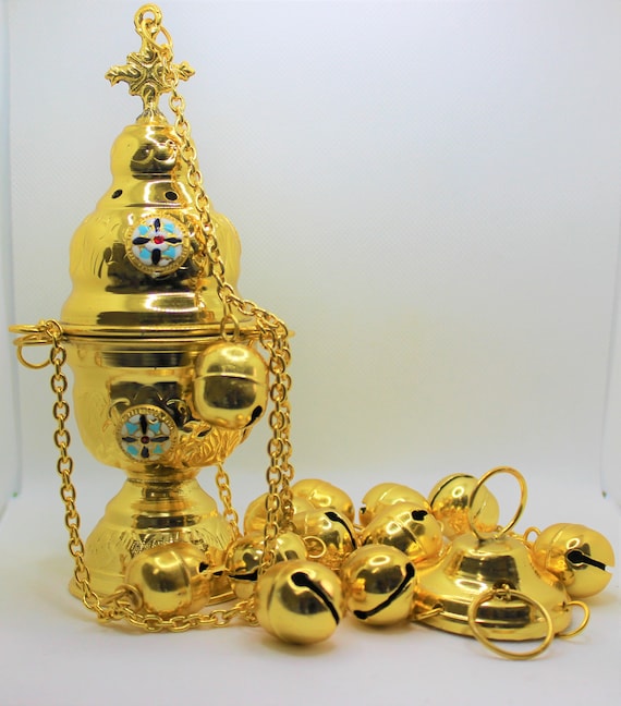 Orthodox Incense Burner for Church Size 20cm Hand Made From