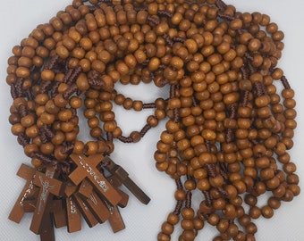 Rosary-12pc/lot Holyland dozen Authentic Wood Rosaries from Jerusalem