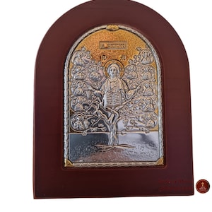 Silver 925 orthodox Tree of life Jesus with Apostles Authentic and hand made