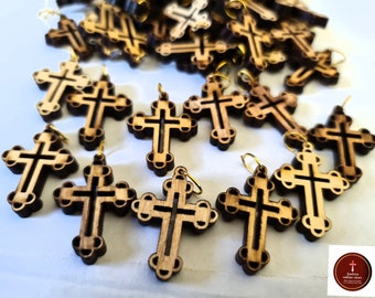 Authentic olive wood pendant cross hand made in Jerusalem laser cut 50cross per lot  made in holy land jerusalem