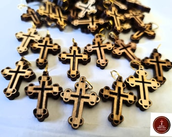 Authentic olive wood pendant cross hand made in Jerusalem laser cut 50cross per lot  made in holy land jerusalem